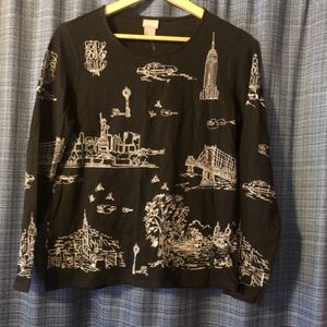 New York, NY - Chico's Embroidered Tee